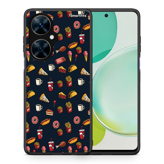 Θήκη Huawei Nova 11i Hungry Random από τη Smartfits με σχέδιο στο πίσω μέρος και μαύρο περίβλημα | Huawei Nova 11i Hungry Random case with colorful back and black bezels