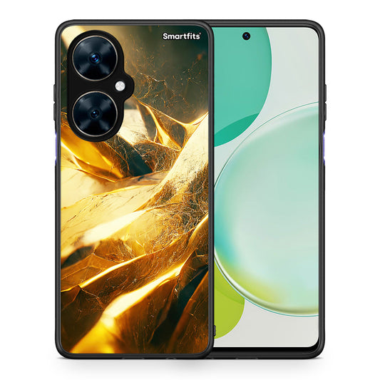 Θήκη Huawei Nova 11i Real Gold από τη Smartfits με σχέδιο στο πίσω μέρος και μαύρο περίβλημα | Huawei Nova 11i Real Gold case with colorful back and black bezels