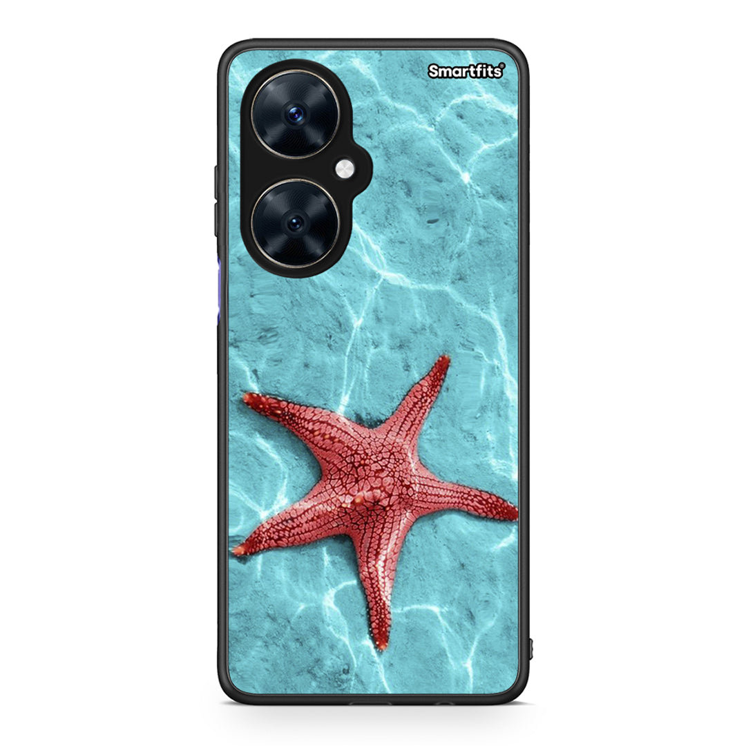 Huawei Nova 11i Red Starfish Θήκη από τη Smartfits με σχέδιο στο πίσω μέρος και μαύρο περίβλημα | Smartphone case with colorful back and black bezels by Smartfits