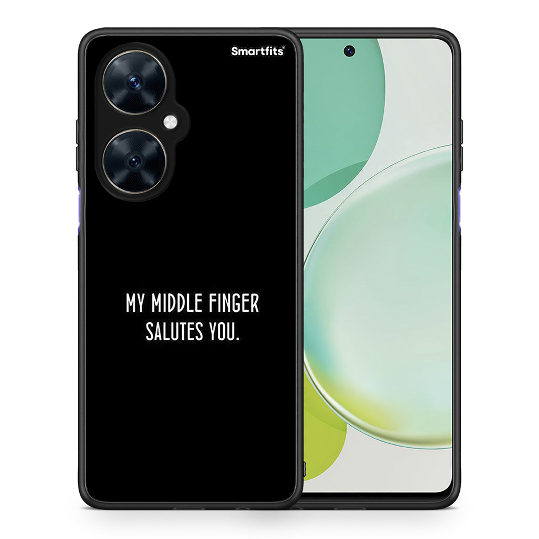 Θήκη Huawei Nova 11i Salute από τη Smartfits με σχέδιο στο πίσω μέρος και μαύρο περίβλημα | Huawei Nova 11i Salute case with colorful back and black bezels