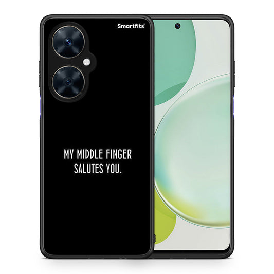 Θήκη Huawei Nova 11i Salute από τη Smartfits με σχέδιο στο πίσω μέρος και μαύρο περίβλημα | Huawei Nova 11i Salute case with colorful back and black bezels