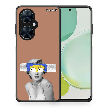 Θήκη Huawei Nova 11i Sim Merilyn από τη Smartfits με σχέδιο στο πίσω μέρος και μαύρο περίβλημα | Huawei Nova 11i Sim Merilyn case with colorful back and black bezels