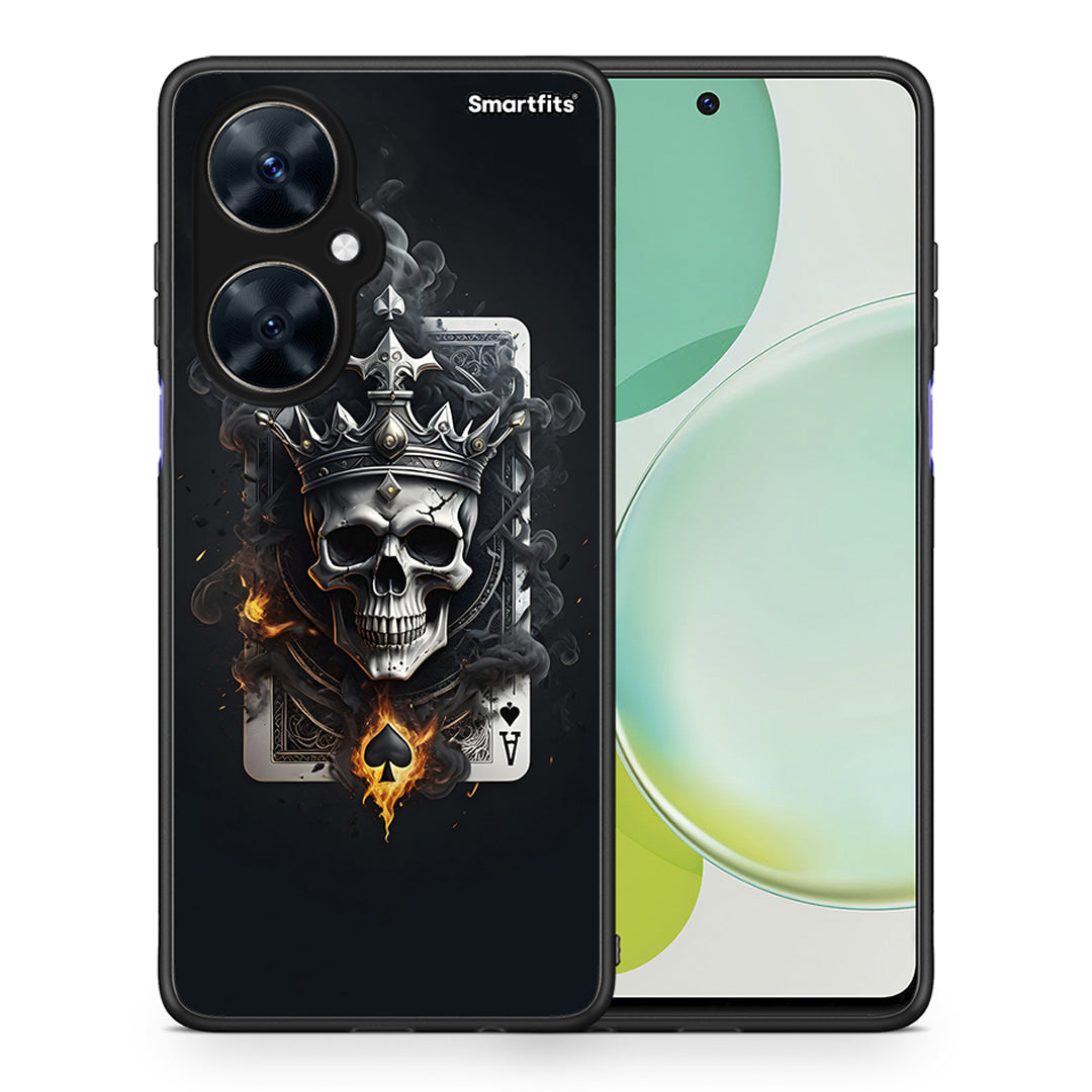 Θήκη Huawei Nova 11i Skull King Ace από τη Smartfits με σχέδιο στο πίσω μέρος και μαύρο περίβλημα | Huawei Nova 11i Skull King Ace case with colorful back and black bezels