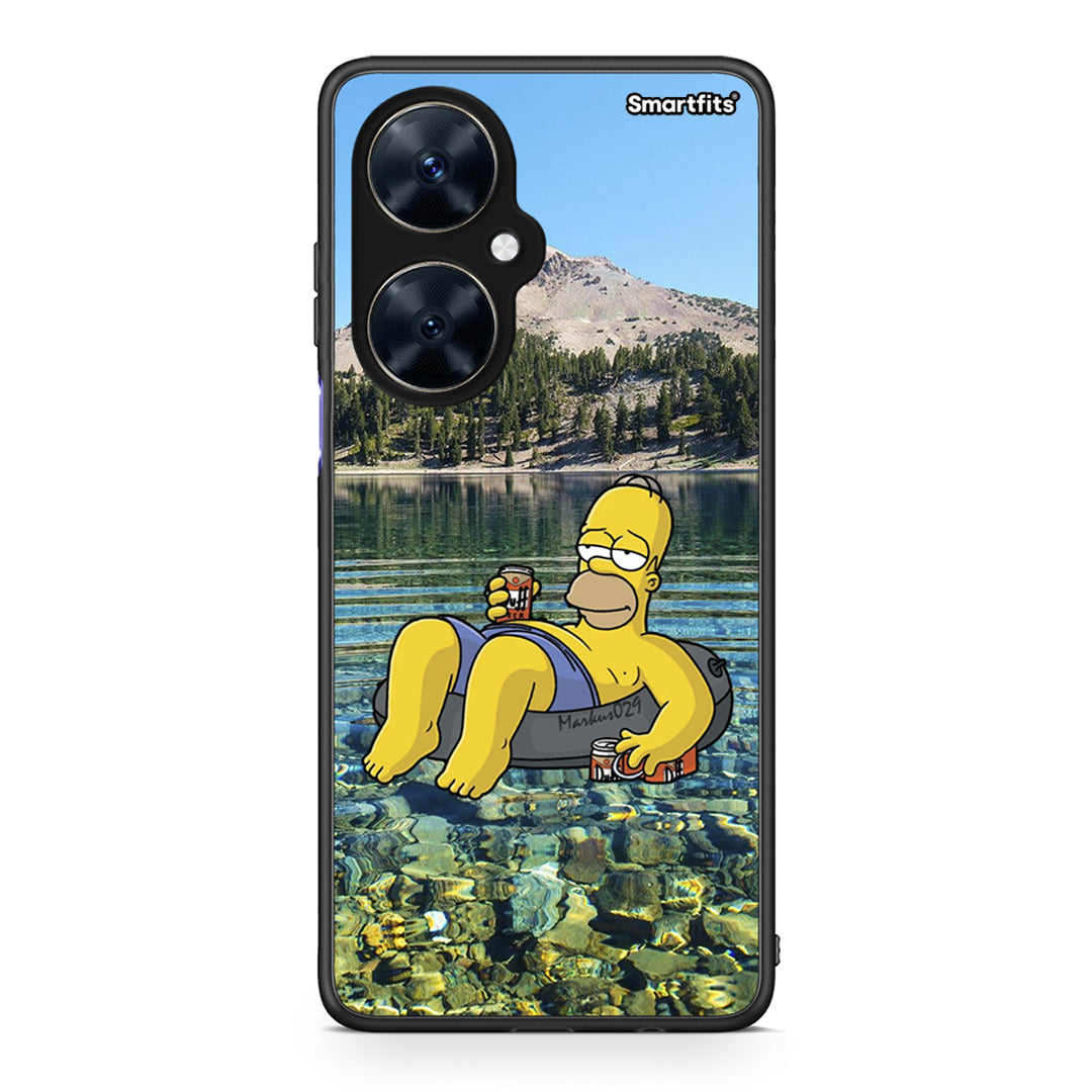 Huawei Nova 11i Summer Happiness Θήκη από τη Smartfits με σχέδιο στο πίσω μέρος και μαύρο περίβλημα | Smartphone case with colorful back and black bezels by Smartfits