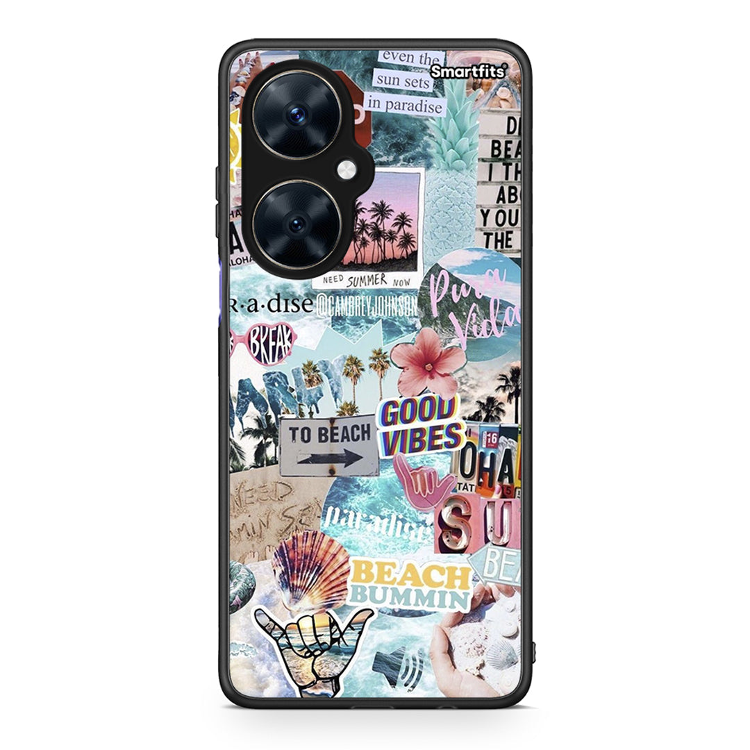 Huawei Nova 11i Summer Vibes Θήκη από τη Smartfits με σχέδιο στο πίσω μέρος και μαύρο περίβλημα | Smartphone case with colorful back and black bezels by Smartfits