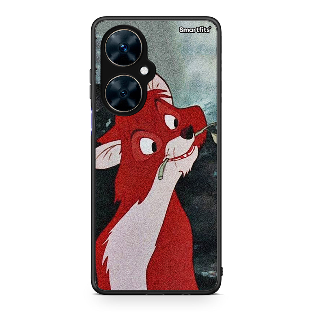 Huawei Nova 11i Tod And Vixey Love 1 θήκη από τη Smartfits με σχέδιο στο πίσω μέρος και μαύρο περίβλημα | Smartphone case with colorful back and black bezels by Smartfits