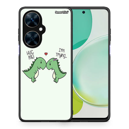 Θήκη Huawei Nova 11i Rex Valentine από τη Smartfits με σχέδιο στο πίσω μέρος και μαύρο περίβλημα | Huawei Nova 11i Rex Valentine case with colorful back and black bezels