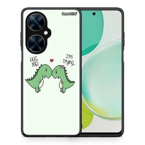 Θήκη Huawei Nova 11i Rex Valentine από τη Smartfits με σχέδιο στο πίσω μέρος και μαύρο περίβλημα | Huawei Nova 11i Rex Valentine case with colorful back and black bezels