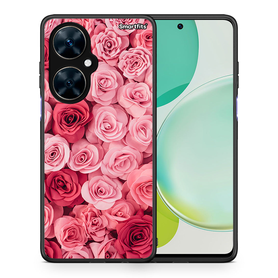 Θήκη Huawei Nova 11i RoseGarden Valentine από τη Smartfits με σχέδιο στο πίσω μέρος και μαύρο περίβλημα | Huawei Nova 11i RoseGarden Valentine case with colorful back and black bezels