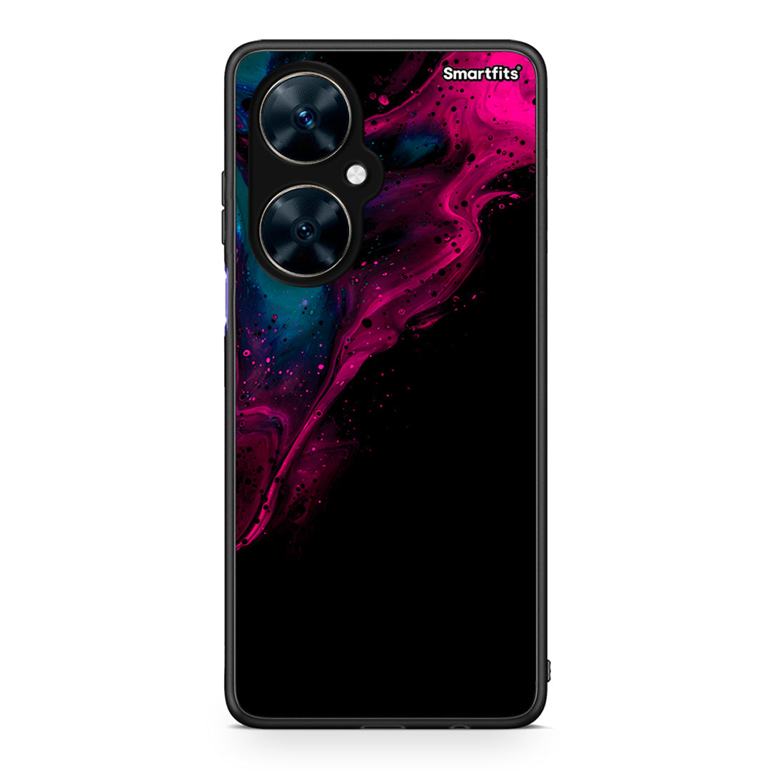 4 - Huawei Nova 11i Pink Black Watercolor case, cover, bumper