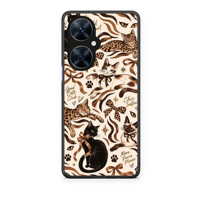 Θήκη Huawei Nova 11i Wild Cats and Animal Print Collage από τη Smartfits με σχέδιο στο πίσω μέρος και μαύρο περίβλημα | Huawei Nova 11i Wild Cats and Animal Print Collage case with colorful back and black bezels