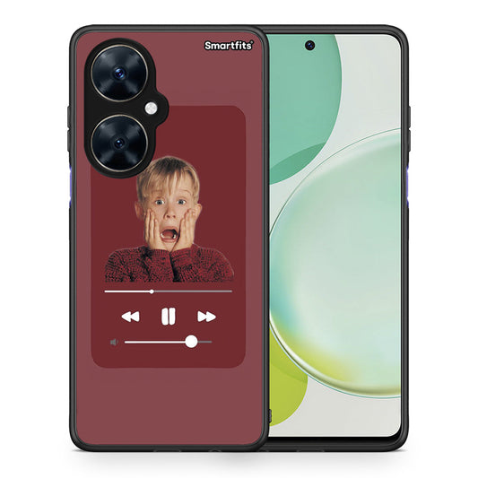 Θήκη Huawei Nova 11i Xmas Alone Music από τη Smartfits με σχέδιο στο πίσω μέρος και μαύρο περίβλημα | Huawei Nova 11i Xmas Alone Music case with colorful back and black bezels