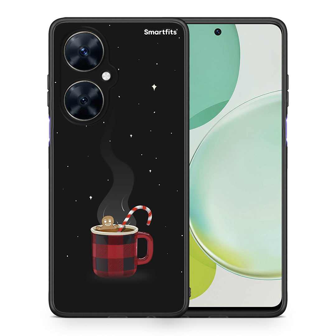 Θήκη Huawei Nova 11i Xmas Bathing από τη Smartfits με σχέδιο στο πίσω μέρος και μαύρο περίβλημα | Huawei Nova 11i Xmas Bathing case with colorful back and black bezels