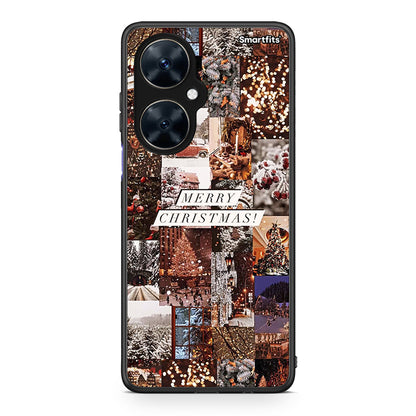 Huawei Nova 11i Xmas Collage θήκη από τη Smartfits με σχέδιο στο πίσω μέρος και μαύρο περίβλημα | Smartphone case with colorful back and black bezels by Smartfits