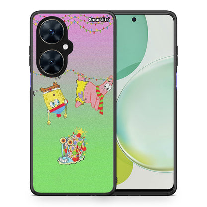 Θήκη Huawei Nova 11i Xmas Lights από τη Smartfits με σχέδιο στο πίσω μέρος και μαύρο περίβλημα | Huawei Nova 11i Xmas Lights case with colorful back and black bezels
