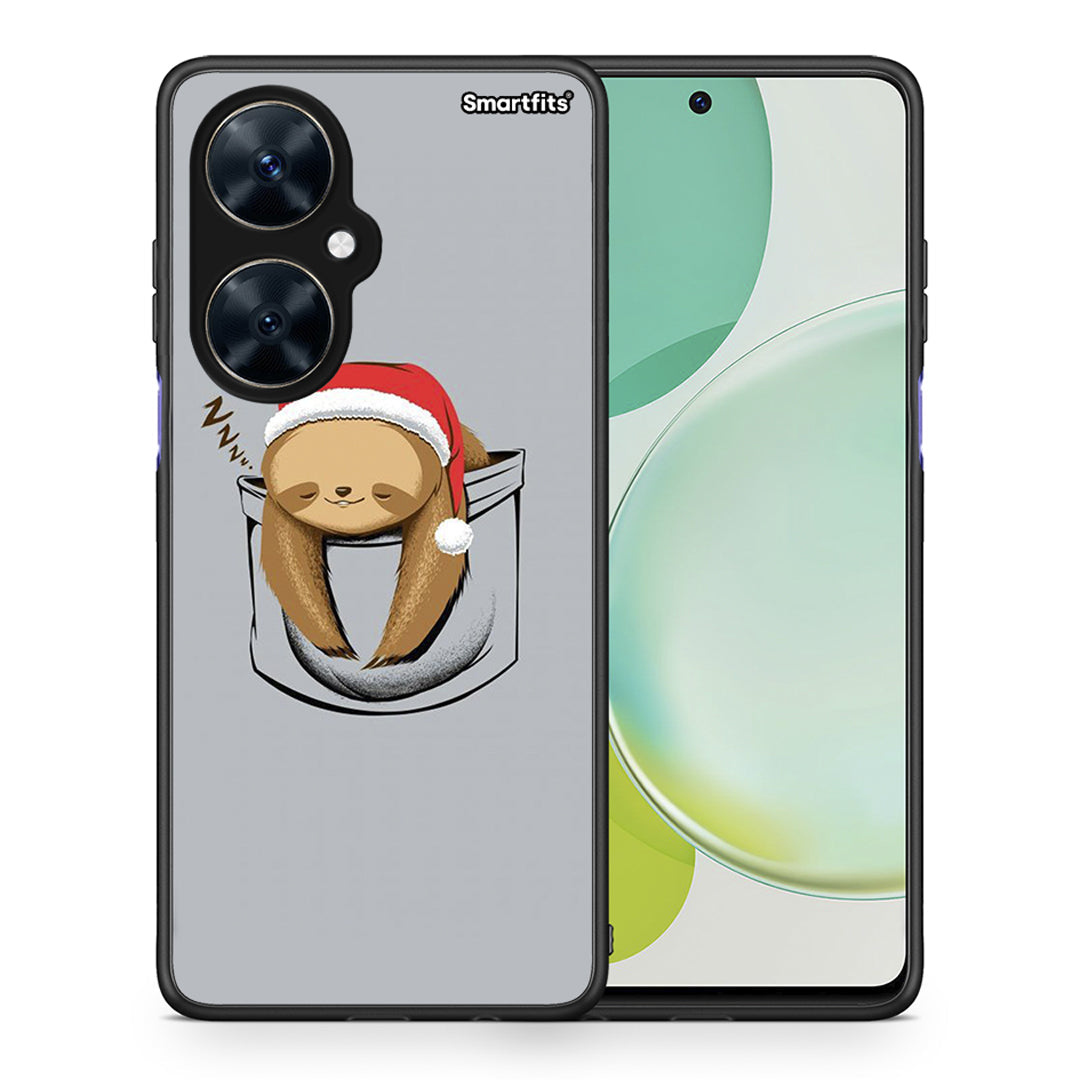 Θήκη Huawei Nova 11i Xmas Zzzz από τη Smartfits με σχέδιο στο πίσω μέρος και μαύρο περίβλημα | Huawei Nova 11i Xmas Zzzz case with colorful back and black bezels