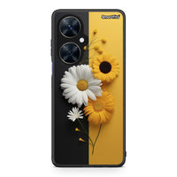 Thumbnail for Huawei Nova 11i Yellow Daisies θήκη από τη Smartfits με σχέδιο στο πίσω μέρος και μαύρο περίβλημα | Smartphone case with colorful back and black bezels by Smartfits