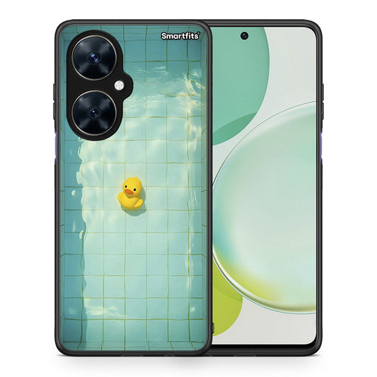 Θήκη Huawei Nova 11i Yellow Duck από τη Smartfits με σχέδιο στο πίσω μέρος και μαύρο περίβλημα | Huawei Nova 11i Yellow Duck case with colorful back and black bezels