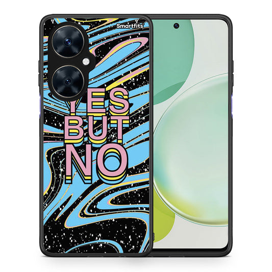 Θήκη Huawei Nova 11i Yes But No από τη Smartfits με σχέδιο στο πίσω μέρος και μαύρο περίβλημα | Huawei Nova 11i Yes But No case with colorful back and black bezels