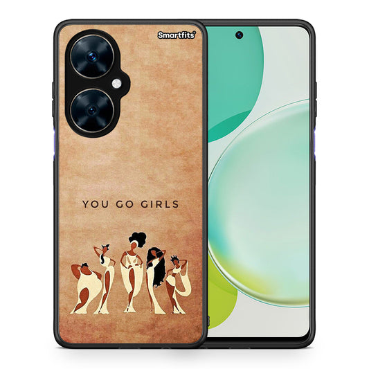 Θήκη Huawei Nova 11i You Go Girl από τη Smartfits με σχέδιο στο πίσω μέρος και μαύρο περίβλημα | Huawei Nova 11i You Go Girl case with colorful back and black bezels