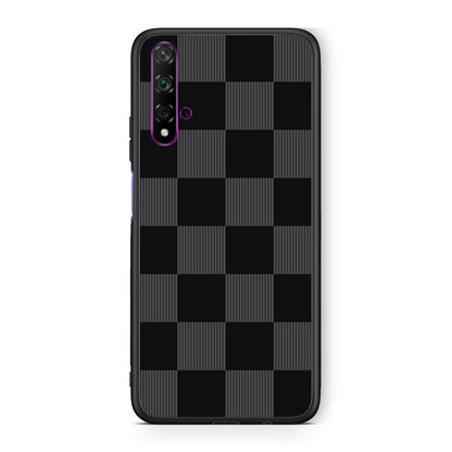 Θήκη Huawei Nova 5T / Honor 20 Black and Charcoal Striped Checks από τη Smartfits με σχέδιο στο πίσω μέρος και μαύρο περίβλημα | Huawei Nova 5T / Honor 20 Black and Charcoal Striped Checks case with colorful back and black bezels