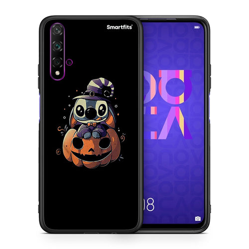 Θήκη Huawei Nova 5T/Honor 20 Halloween Stitch από τη Smartfits με σχέδιο στο πίσω μέρος και μαύρο περίβλημα | Huawei Nova 5T/Honor 20 Halloween Stitch case with colorful back and black bezels