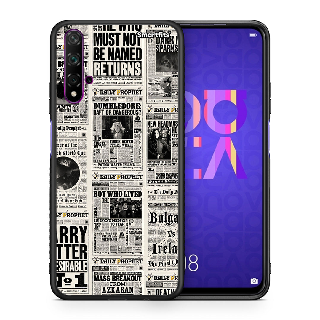 Θήκη Huawei Nova 5T/Honor 20 Harry Paper από τη Smartfits με σχέδιο στο πίσω μέρος και μαύρο περίβλημα | Huawei Nova 5T/Honor 20 Harry Paper case with colorful back and black bezels