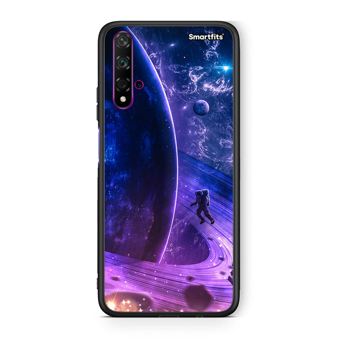 Huawei Nova 5T Lost Astronaut θήκη από τη Smartfits με σχέδιο στο πίσω μέρος και μαύρο περίβλημα | Smartphone case with colorful back and black bezels by Smartfits