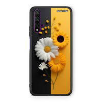 Thumbnail for Huawei Nova 5T Yellow Daisies θήκη από τη Smartfits με σχέδιο στο πίσω μέρος και μαύρο περίβλημα | Smartphone case with colorful back and black bezels by Smartfits
