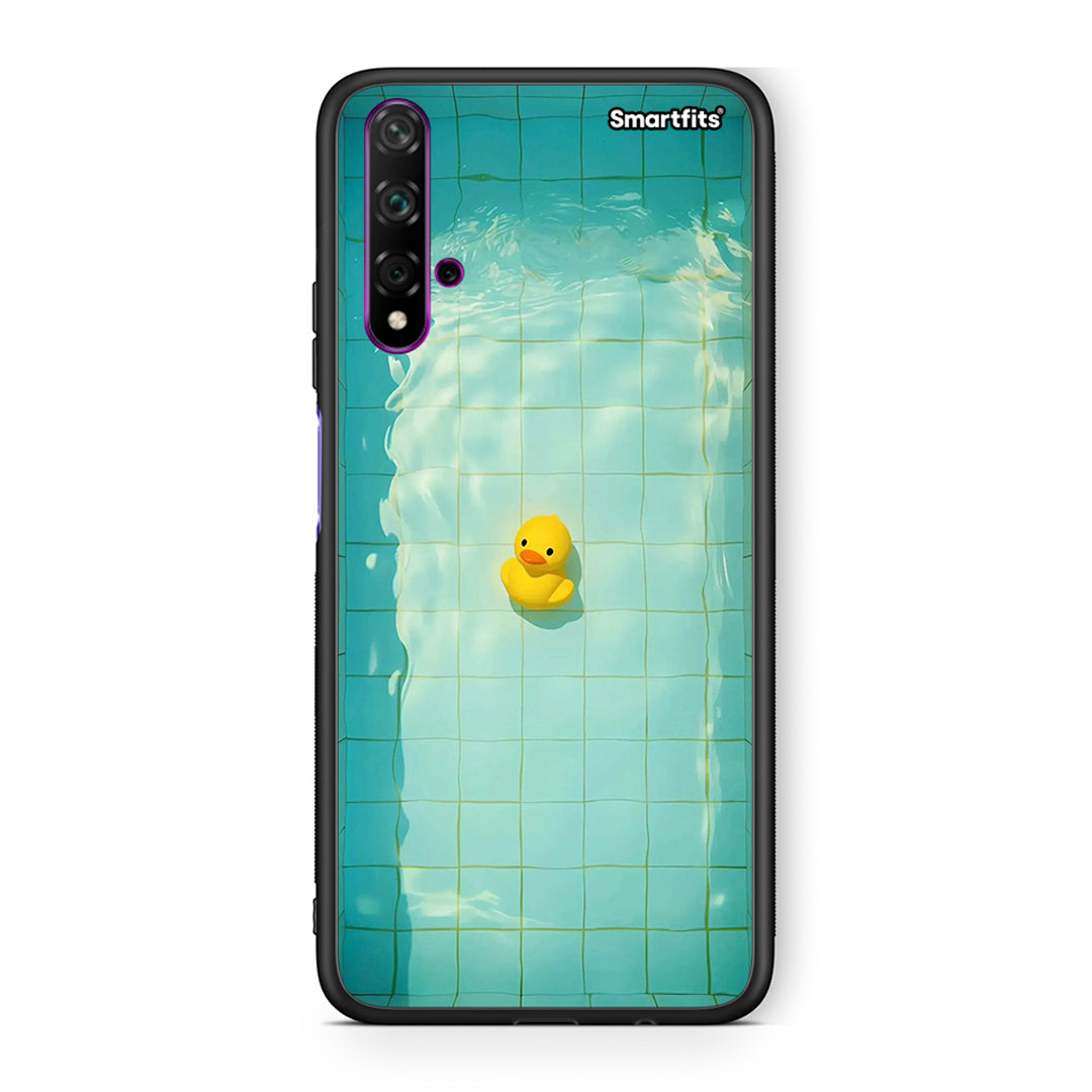 Huawei Nova 5T Yellow Duck θήκη από τη Smartfits με σχέδιο στο πίσω μέρος και μαύρο περίβλημα | Smartphone case with colorful back and black bezels by Smartfits