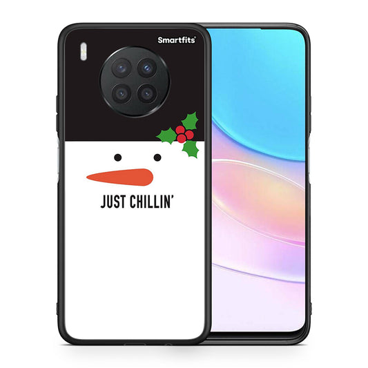 Θήκη Huawei Nova 8i / Honor 50 Lite Christmas Chillin από τη Smartfits με σχέδιο στο πίσω μέρος και μαύρο περίβλημα | Huawei Nova 8i / Honor 50 Lite Christmas Chillin case with colorful back and black bezels