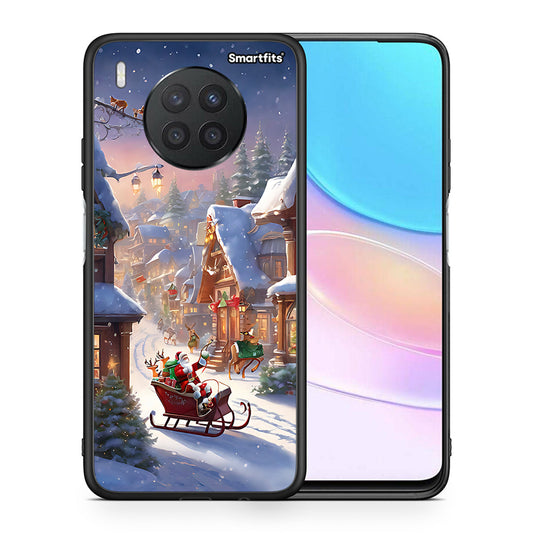 Θήκη Huawei Nova 8i / Honor 50 Lite Christmas Snow από τη Smartfits με σχέδιο στο πίσω μέρος και μαύρο περίβλημα | Huawei Nova 8i / Honor 50 Lite Christmas Snow case with colorful back and black bezels