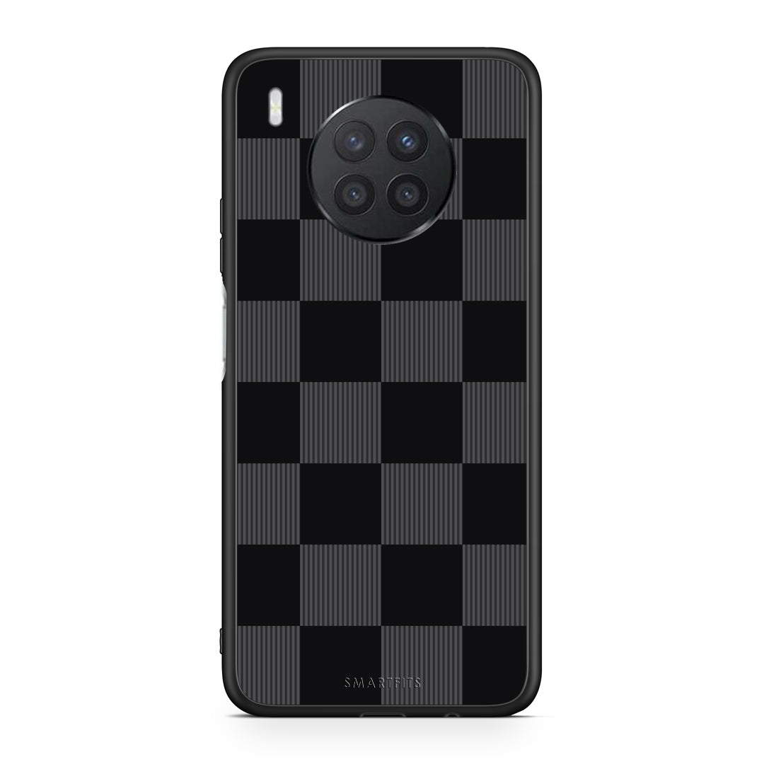 Θήκη Huawei Nova 8i / Honor 50 Lite Black and Charcoal Striped Checks από τη Smartfits με σχέδιο στο πίσω μέρος και μαύρο περίβλημα | Huawei Nova 8i / Honor 50 Lite Black and Charcoal Striped Checks case with colorful back and black bezels