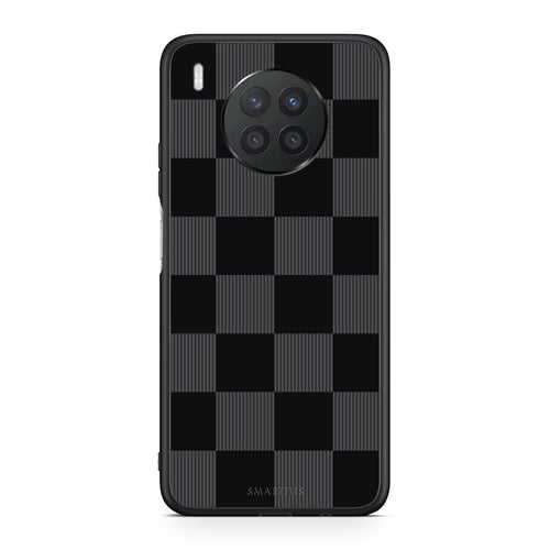 Θήκη Huawei Nova 8i / Honor 50 Lite Black and Charcoal Striped Checks από τη Smartfits με σχέδιο στο πίσω μέρος και μαύρο περίβλημα | Huawei Nova 8i / Honor 50 Lite Black and Charcoal Striped Checks case with colorful back and black bezels