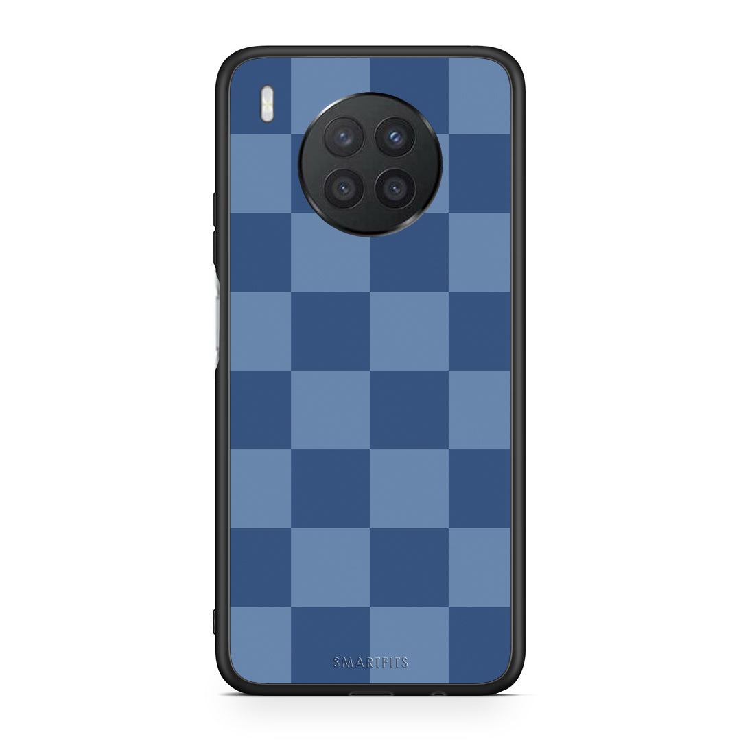 Θήκη Huawei Nova 8i / Honor 50 Lite Denim Blue Checkerboard από τη Smartfits με σχέδιο στο πίσω μέρος και μαύρο περίβλημα | Huawei Nova 8i / Honor 50 Lite Denim Blue Checkerboard case with colorful back and black bezels