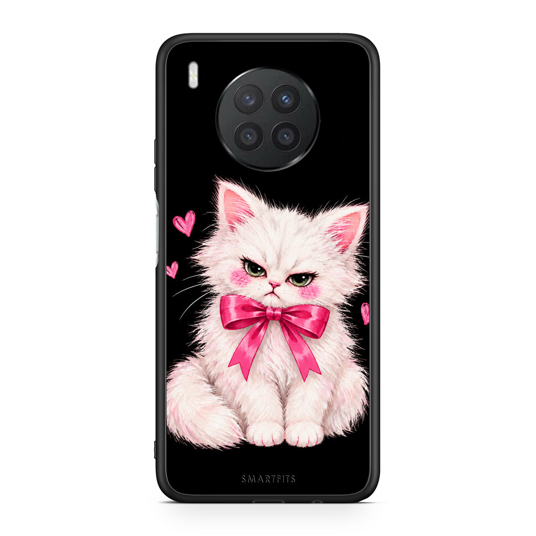 Θήκη Huawei Nova 8i / Honor 50 Lite Grumpy Party Kitten on Black από τη Smartfits με σχέδιο στο πίσω μέρος και μαύρο περίβλημα | Huawei Nova 8i / Honor 50 Lite Grumpy Party Kitten on Black case with colorful back and black bezels