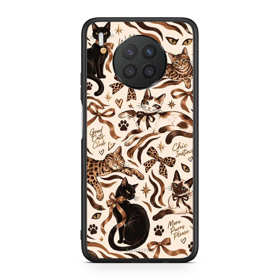 Θήκη Huawei Nova 8i / Honor 50 Lite Wild Cats and Animal Print Collage από τη Smartfits με σχέδιο στο πίσω μέρος και μαύρο περίβλημα | Huawei Nova 8i / Honor 50 Lite Wild Cats and Animal Print Collage case with colorful back and black bezels