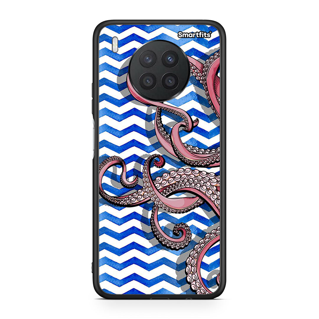 Huawei Nova 8i / Honor 50 Lite Chevron Devilfish θήκη από τη Smartfits με σχέδιο στο πίσω μέρος και μαύρο περίβλημα | Smartphone case with colorful back and black bezels by Smartfits