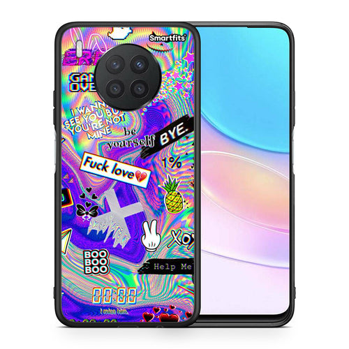 Θήκη Huawei Nova 8i / Honor 50 Lite Game Over από τη Smartfits με σχέδιο στο πίσω μέρος και μαύρο περίβλημα | Huawei Nova 8i / Honor 50 Lite Game Over case with colorful back and black bezels