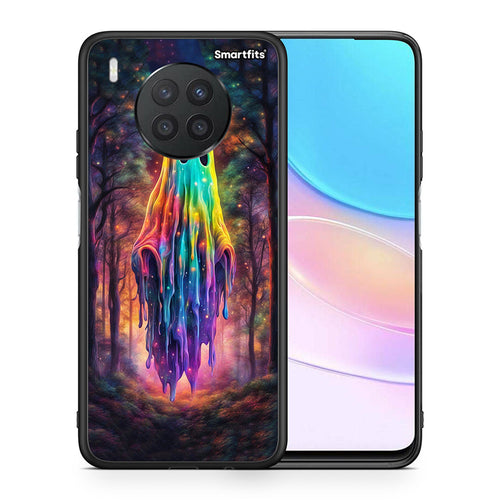 Θήκη Huawei Nova 8i / Honor 50 Lite Halloween Ghost από τη Smartfits με σχέδιο στο πίσω μέρος και μαύρο περίβλημα | Huawei Nova 8i / Honor 50 Lite Halloween Ghost case with colorful back and black bezels