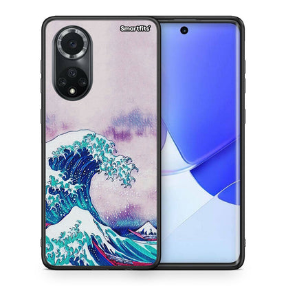 Θήκη Huawei Nova 9/Honor 50 Blue Waves από τη Smartfits με σχέδιο στο πίσω μέρος και μαύρο περίβλημα | Huawei Nova 9/Honor 50 Blue Waves case with colorful back and black bezels