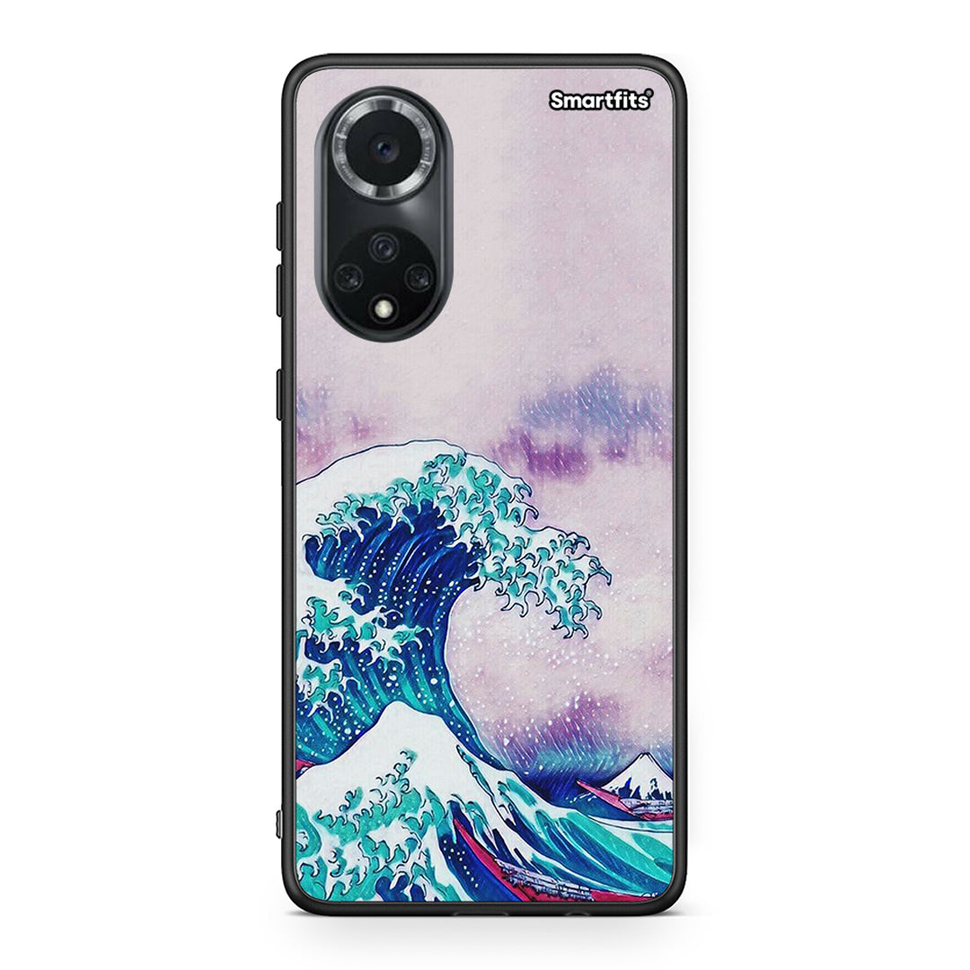 Huawei Nova 9/Honor 50 Blue Waves θήκη από τη Smartfits με σχέδιο στο πίσω μέρος και μαύρο περίβλημα | Smartphone case with colorful back and black bezels by Smartfits