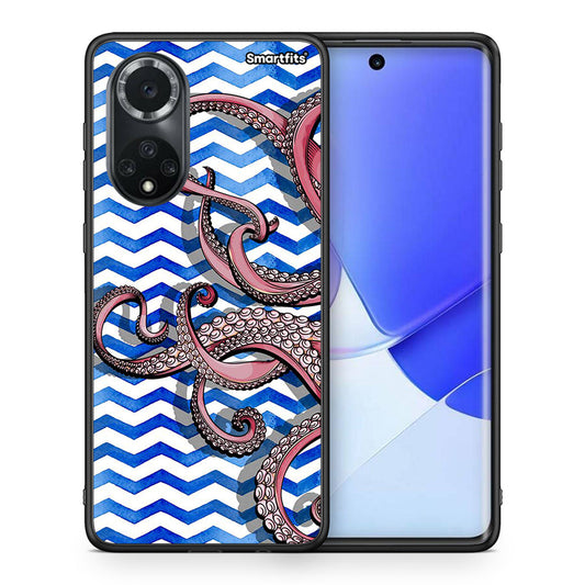 Θήκη Huawei Nova 9/Honor 50 Chevron Devilfish από τη Smartfits με σχέδιο στο πίσω μέρος και μαύρο περίβλημα | Huawei Nova 9/Honor 50 Chevron Devilfish case with colorful back and black bezels