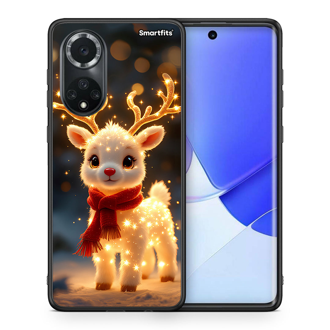 Θήκη Huawei Nova 9/Honor 50 Christmas Cutie από τη Smartfits με σχέδιο στο πίσω μέρος και μαύρο περίβλημα | Huawei Nova 9/Honor 50 Christmas Cutie case with colorful back and black bezels