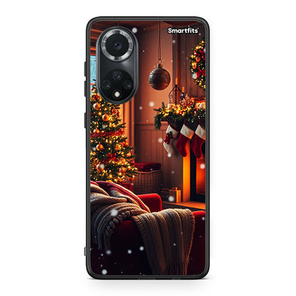 Huawei Nova 9/Honor 50 Home For Christmas θήκη από τη Smartfits με σχέδιο στο πίσω μέρος και μαύρο περίβλημα | Smartphone case with colorful back and black bezels by Smartfits