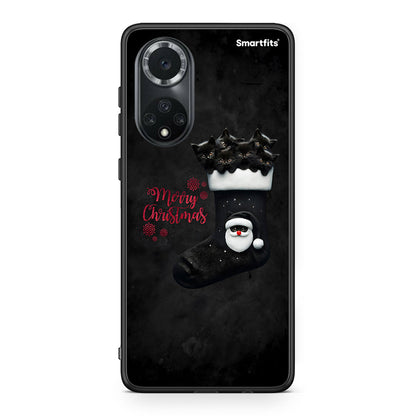 Huawei Nova 9/Honor 50 Merry Cat Christmas θήκη από τη Smartfits με σχέδιο στο πίσω μέρος και μαύρο περίβλημα | Smartphone case with colorful back and black bezels by Smartfits