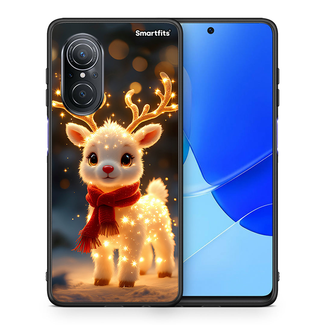 Θήκη Huawei Nova 9 SE Christmas Cutie από τη Smartfits με σχέδιο στο πίσω μέρος και μαύρο περίβλημα | Huawei Nova 9 SE Christmas Cutie case with colorful back and black bezels