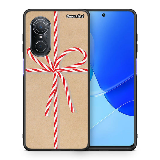 Θήκη Huawei Nova 9 SE Christmas Gift από τη Smartfits με σχέδιο στο πίσω μέρος και μαύρο περίβλημα | Huawei Nova 9 SE Christmas Gift case with colorful back and black bezels