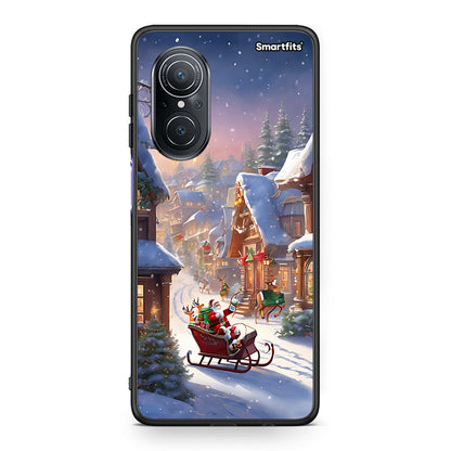 Huawei Nova 9 SE Christmas Snow θήκη από τη Smartfits με σχέδιο στο πίσω μέρος και μαύρο περίβλημα | Smartphone case with colorful back and black bezels by Smartfits