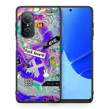 Θήκη Huawei Nova 9 SE Game Over από τη Smartfits με σχέδιο στο πίσω μέρος και μαύρο περίβλημα | Huawei Nova 9 SE Game Over case with colorful back and black bezels